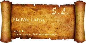 Stefán Leila névjegykártya