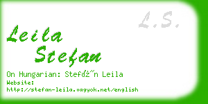 leila stefan business card